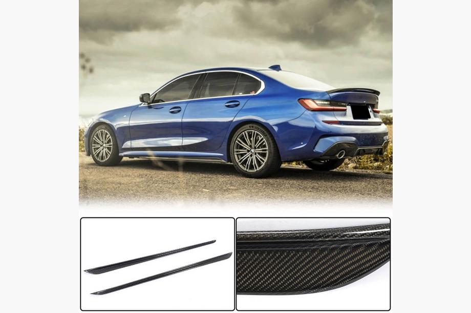 BMW 3 Series G20/G21 2018- Side Skirt Extensions V4 (for G20 M-Sport, Carbon) Image
