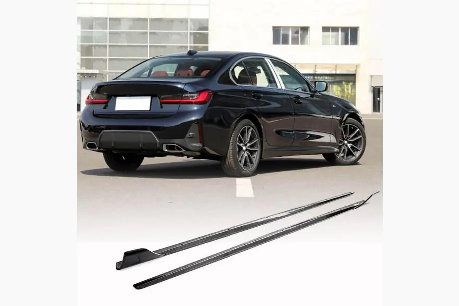 BMW 3 Series G20/G21 2018- Side Skirt Extensions V1 (for G20 M-Sport, Carbon) Image