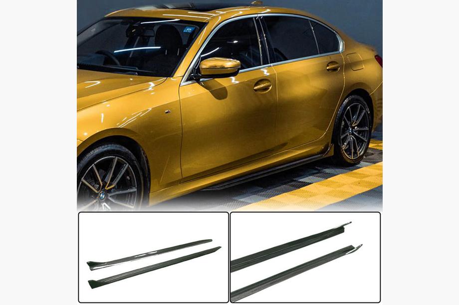 BMW 3 Series G20/G21 2018- Side Skirt Extensions V3 (for G20 M-Sport, Carbon) Photo 1