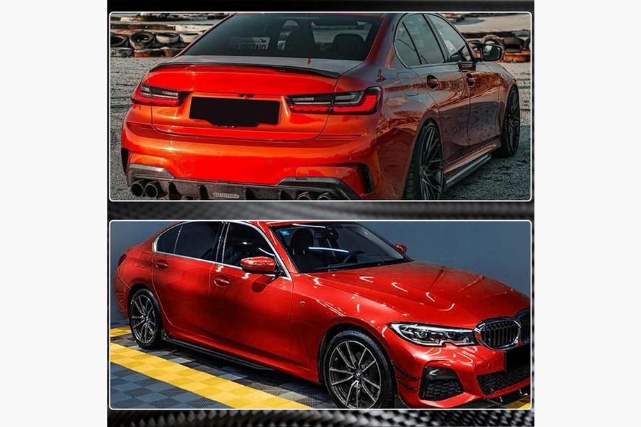 BMW 3 Series G20/G21 2018- Side Skirt Extensions V3 (for G20 M-Sport, Carbon) Photo 3