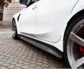 BMW 3 Series G20/G21 2018- Side Skirt Extensions V5 (for G80, Carbon) photo 2