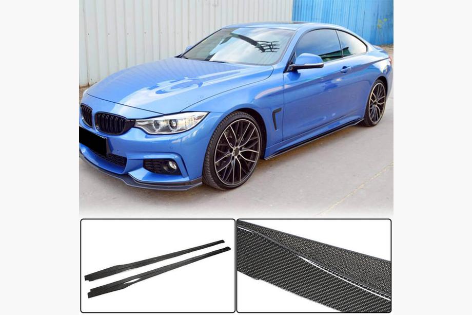 BMW 4 Series F32/F33/F36 2012-2020 Side Skirt Extensions V1 (for F32/F33 M-Sport, Carbon) Image