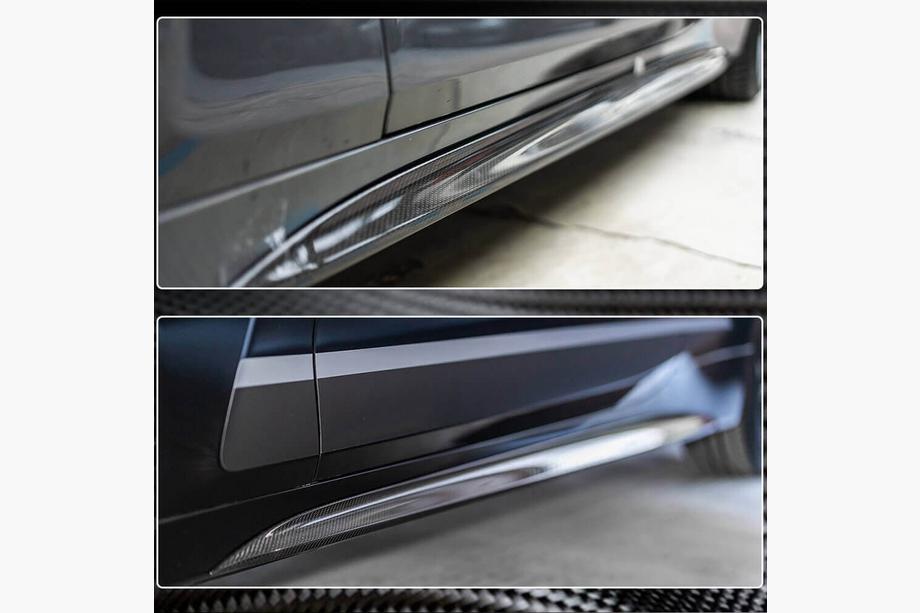 BMW 4 Series G22/23/26 2020- Side Skirt Extensions V2 (for G22/G23 M-Sport, Carbon) Photo 3