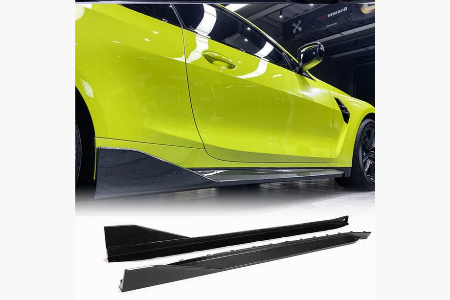 BMW 4 Series G22/23/26 2020- Side Skirt Extensions V1 (for G82/G83, Carbon) Image