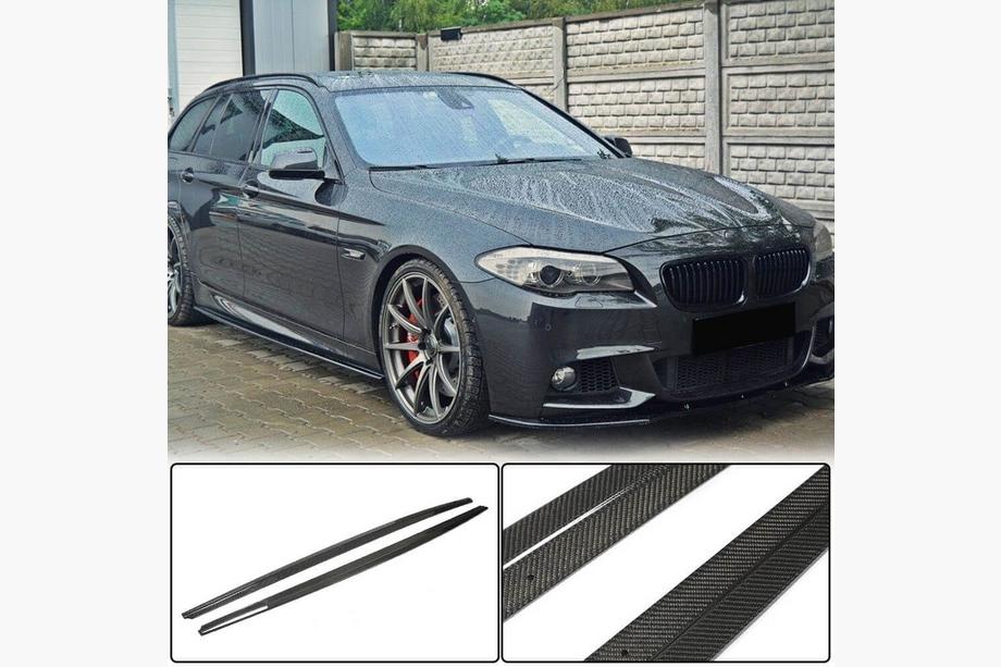 BMW 5 Series F10/F11 2010–2016 Door Sill Covers (for M-Sport/M5 Side Skirts, Carbon) Image
