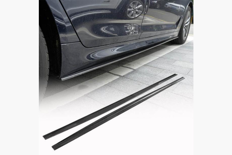 BMW 5 Series G30/G31 2017–2023 Side skirt extensions V1 (for M-Sport/M5, Carbon) Image