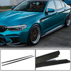 BMW 5 Series G30/G31 2017–2023 Side skirt extensions V2 (for M-Sport/M5, Carbon) photo 1