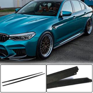 Side skirt extensions V2 (for M-Sport/M5, Carbon) BMW 5 Series G30/G31 2017–2023 photo 1
