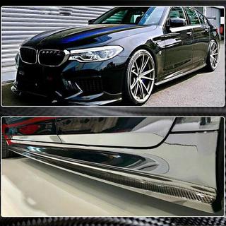 Side skirt extensions V2 (for M-Sport/M5, Carbon) BMW 5 Series G30/G31 2017–2023 photo 4