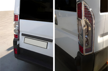 Peugeot Boxer 2006-2025 Chrome Tail Light Covers with Curve (2 pcs, Plastic) photo 1