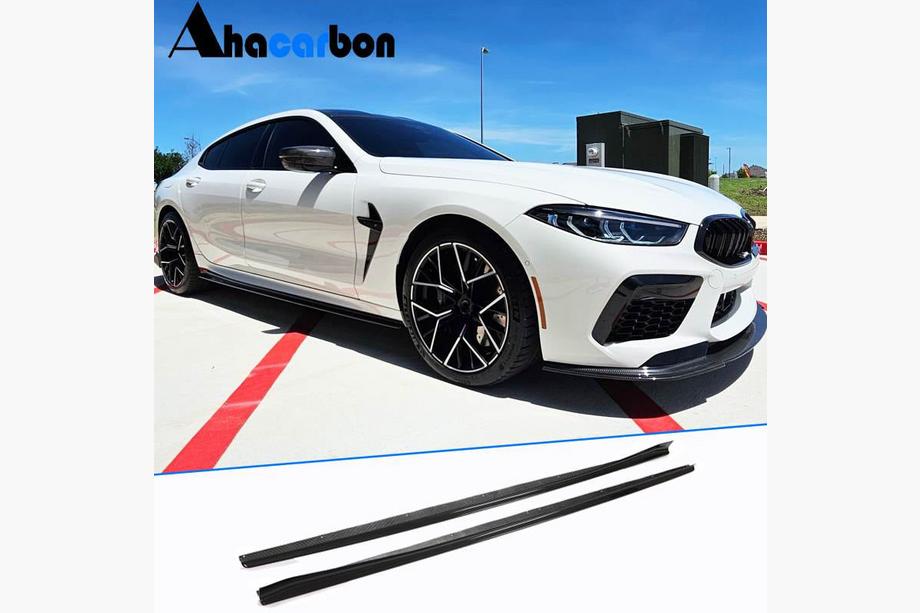 BMW 8 Series G14/G15/G16 2018- Side Skirt Extensions V1 (for G16 M-Sport/F93 M8, Carbon) Photo 1