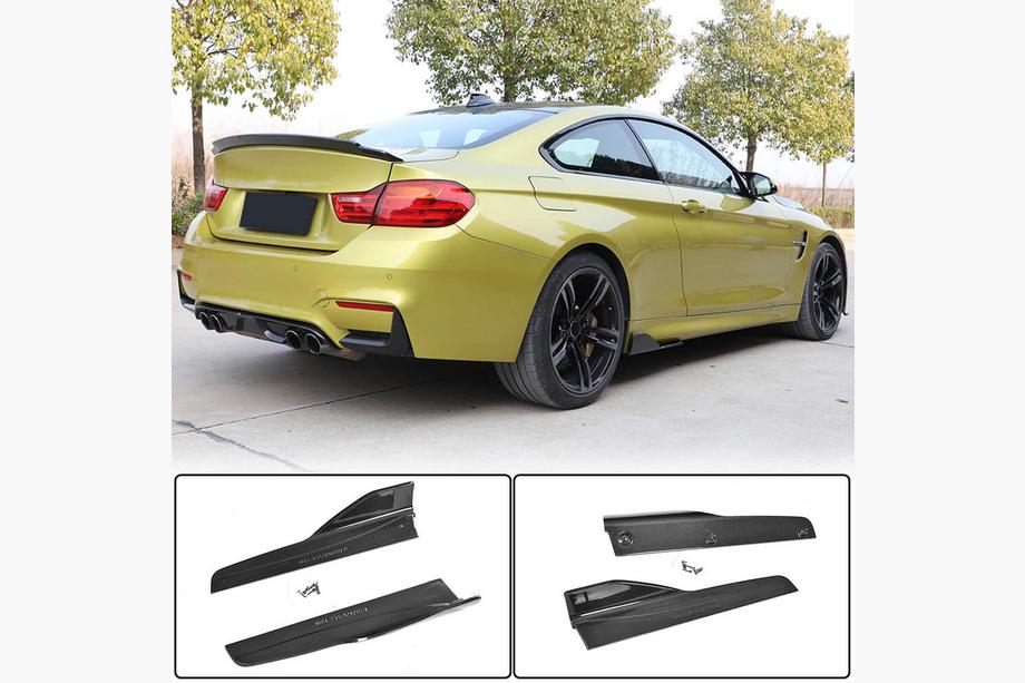BMW 3 Series F30/F31 2012-2019 V3 Side Skirts (M3 Style, Carbon) Image