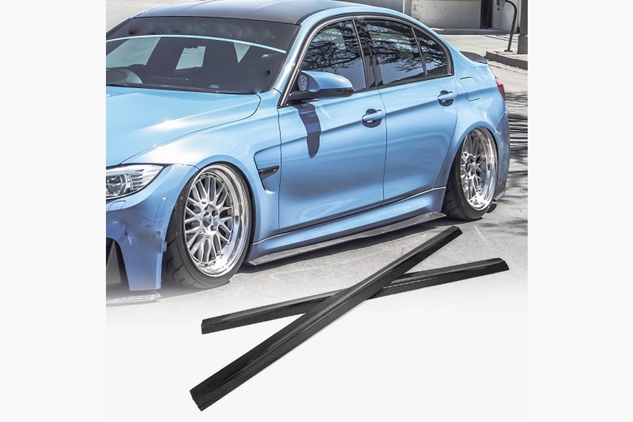 BMW 3 Series F30/F31 2012-2019 V2 Side Skirt Covers (for M3 Side Skirts, Carbon) Image