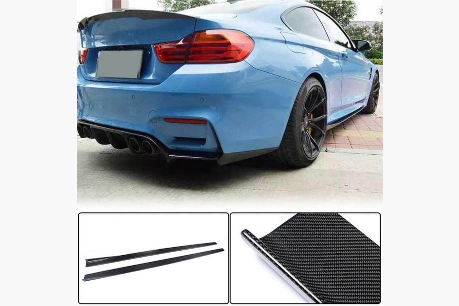 BMW 4 Series F32/F33/F36 2012-2020 Side Skirt Extensions V1 (for F82/F83, Carbon) Photo 1