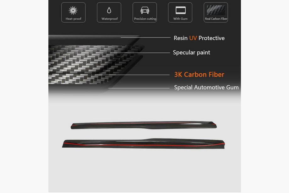 BMW 4 Series F32/F33/F36 2012-2020 Side Skirt Extensions V3 (for F82/F83, Carbon) Photo 5