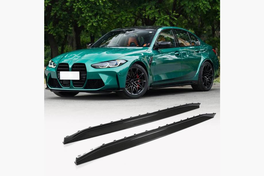 BMW 3 Series G20/G21 2018- Side Skirt Extensions V1 (for G80, Carbon) Image