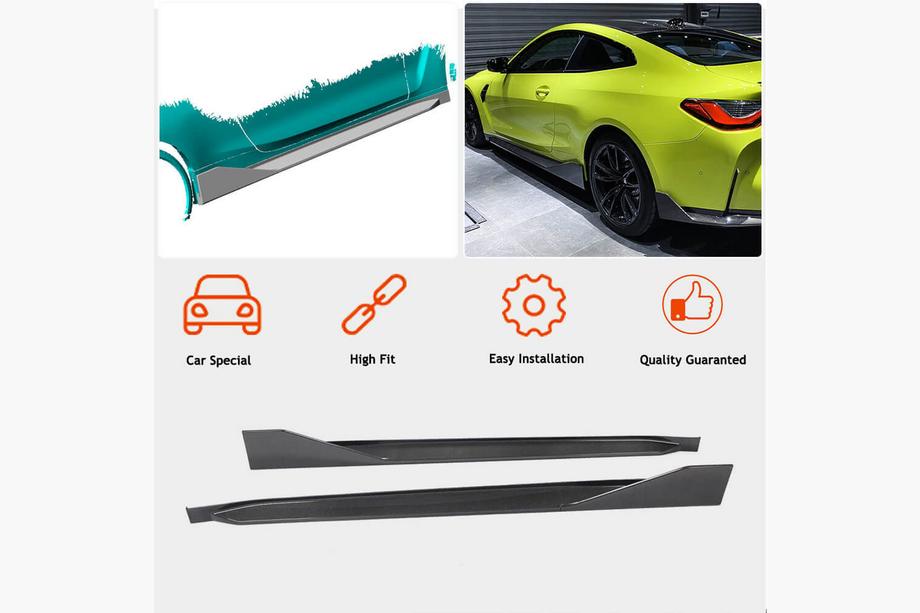 BMW 4 Series G22/23/26 2020- Side Skirt Extensions Dry Carbon V2 (for G82/G83) Photo 2