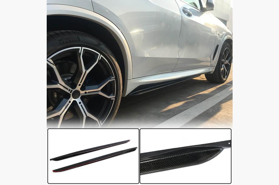 BMW X5 G05 2019–2026 Carbon Side Skirt Extensions V1 (Real Carbon) Image