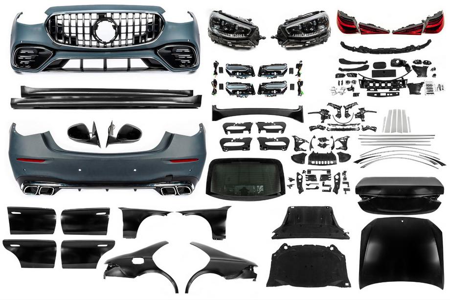 Mercedes S-class W221 2005-2013 Facelift Kit to W223 AMG S63 (with door handles and inserts) Image