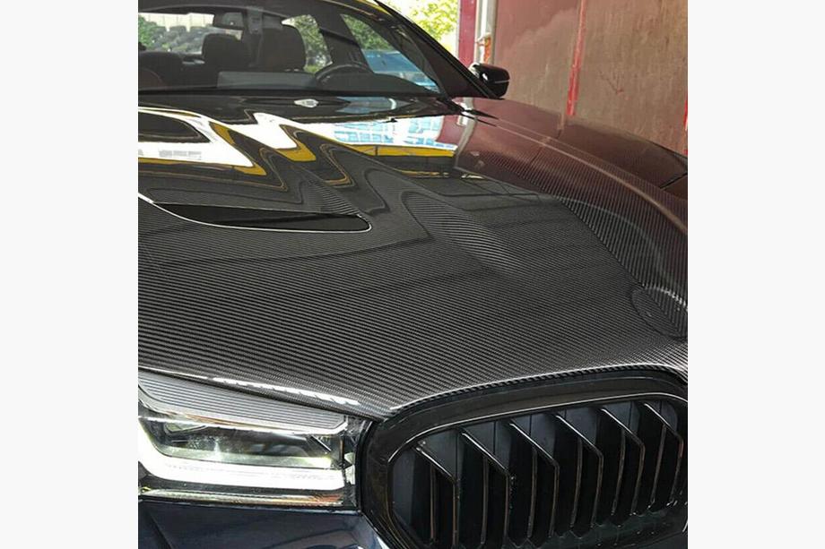 BMW 5 Series G30/G31 2017–2023 Hood (F90-Style, Carbon) Image