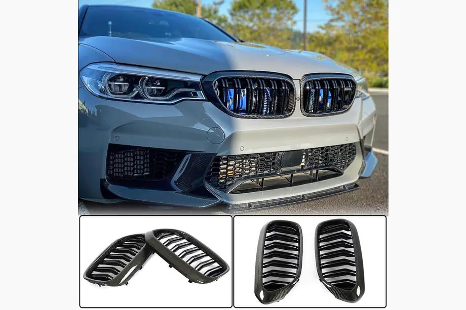 BMW 5 Series G30/G31 2017–2023 Grilles M-Look V1 (2017-2020, Carbon) Image