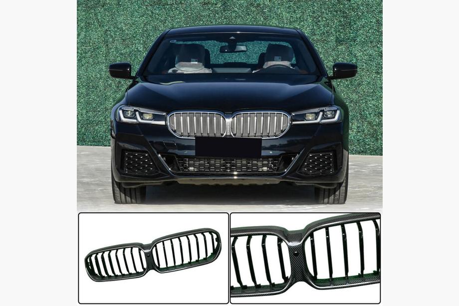 BMW 5 Series G30/G31 2017–2023 Grille Kidney 1 Bar (2021-2023, Carbon) Image
