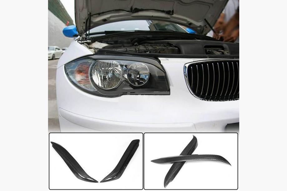 BMW 1 Series E81/E82/E87/E88 2004-2011 Headlight Eyelids (Carbon) Image