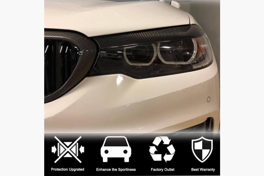 BMW 5 Series G30/G31 2017–2023 Headlight Eyelids Dry Carbon (2017-2020) Photo 3