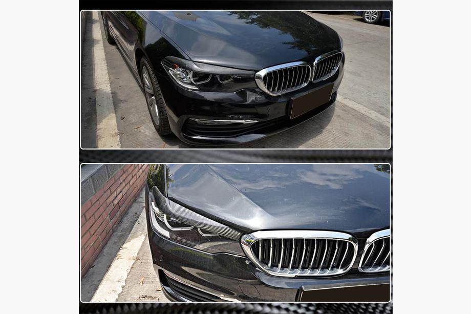 BMW 5 Series G30/G31 2017–2023 Headlight Eyelids Dry Carbon (2017-2020) Photo 5