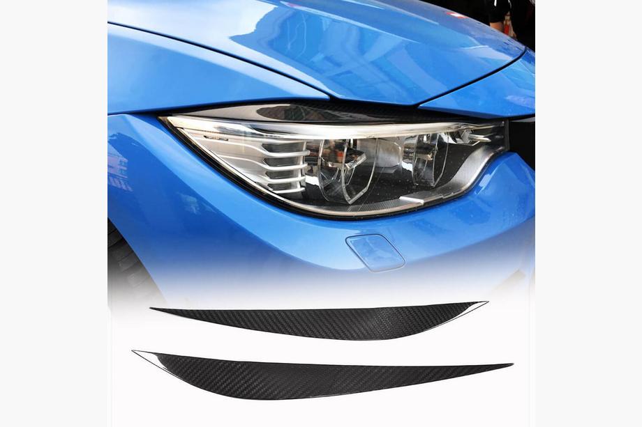 BMW 4 Series F32/F33/F36 2012-2020 Headlight Eyelids V2 (Carbon) Photo 1