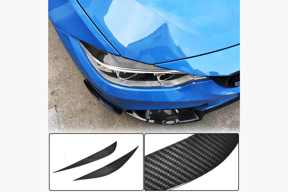 BMW 4 Series F32/F33/F36 2012-2020 Headlight Eyelids V2 (Carbon) Photo 2