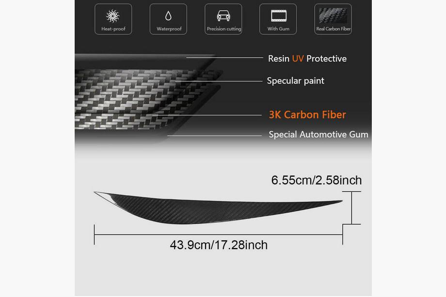 BMW 4 Series F32/F33/F36 2012-2020 Headlight Eyelids V2 (Carbon) Photo 7