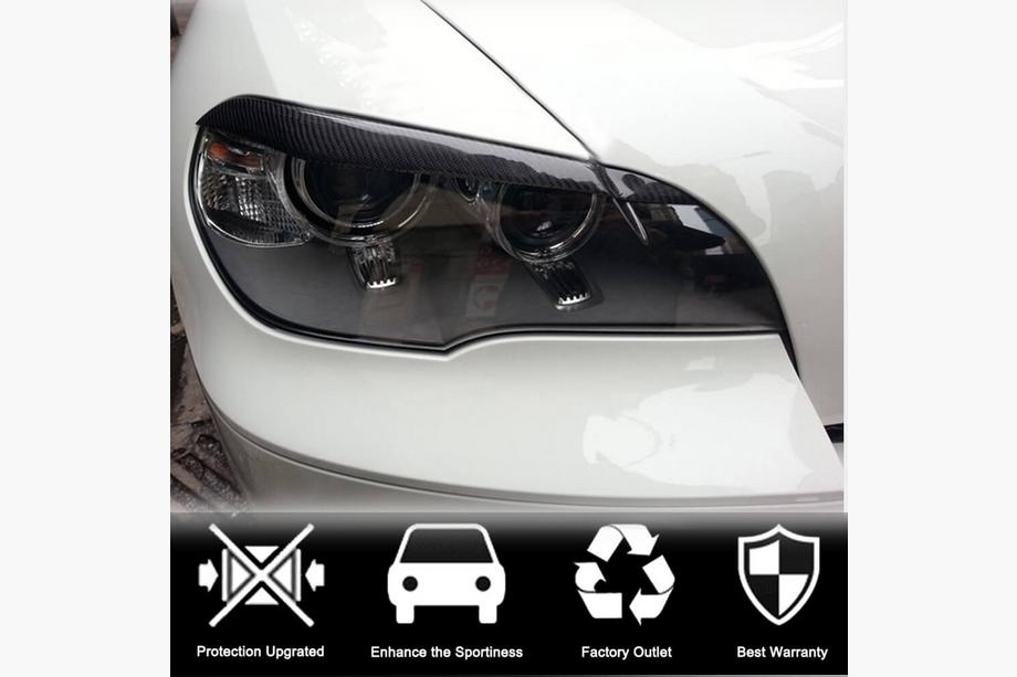 BMW X5 E70 2007-2013 Headlight Eyelids (Carbon) Photo 2