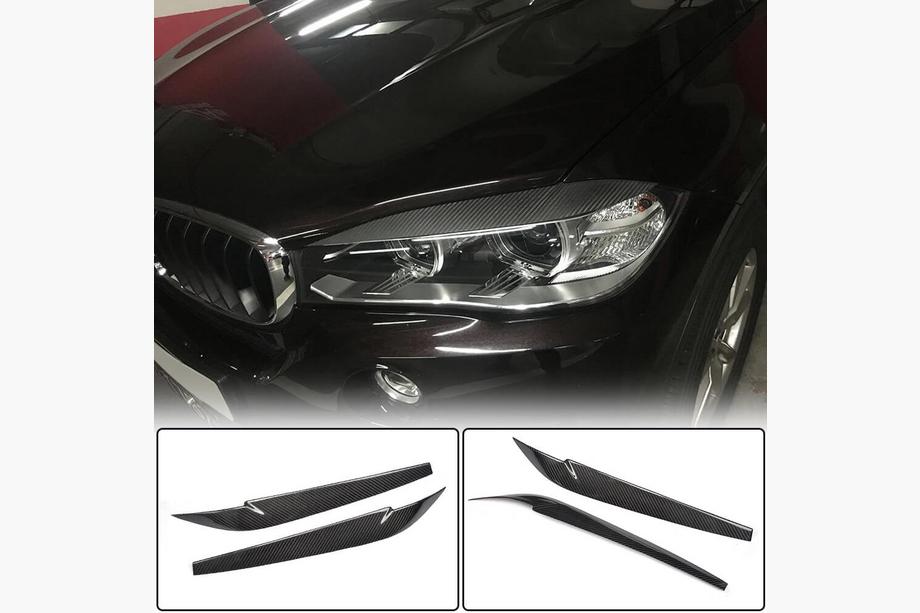 BMW X6 F16 2014-2019 Headlight Eyelids Dry Carbon V2 Image