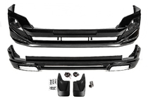 Toyota Land Cruiser Prado 150 2009-2023 Front and Rear Bumper Guards Luxury (2013-2017) Black photo 3