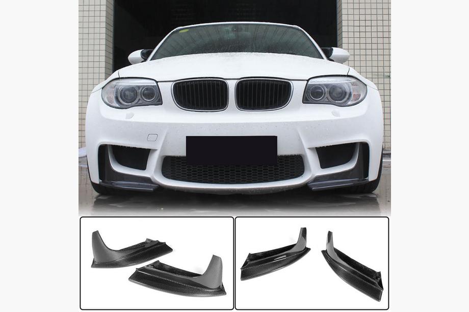 BMW 1 Series E81/E82/E87/E88 2004-2011 Front Bumper Flap Extensions (for 1M E82, Carbon) Image