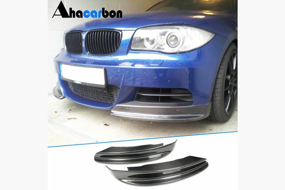 BMW 1 Series E81/E82/E87/E88 2004-2011 Front Bumper Flap Extensions (for E82/E88 M-Sport, Carbon) Image