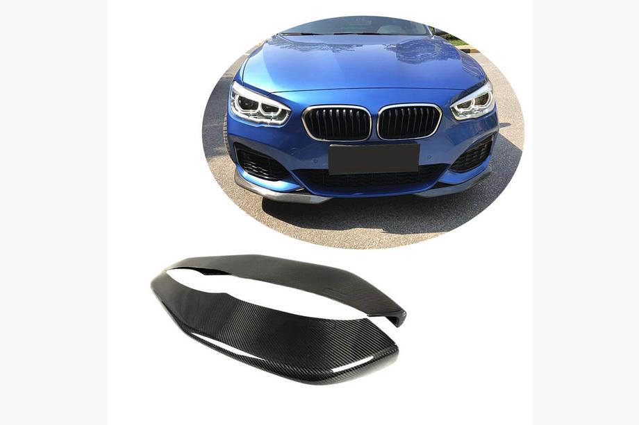 BMW 1 Series F20/F21 2011-2019 Front Bumper Flap Extensions (for M-Sport 2015-2019, Carbon) Photo 1