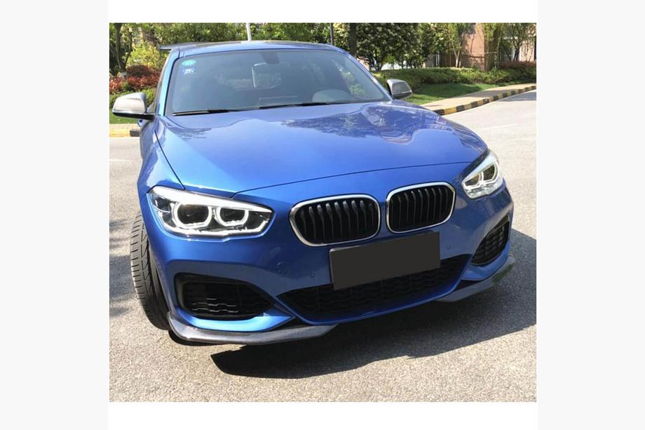 BMW 1 Series F20/F21 2011-2019 Front Bumper Flap Extensions (for M-Sport 2015-2019, Carbon) Photo 2