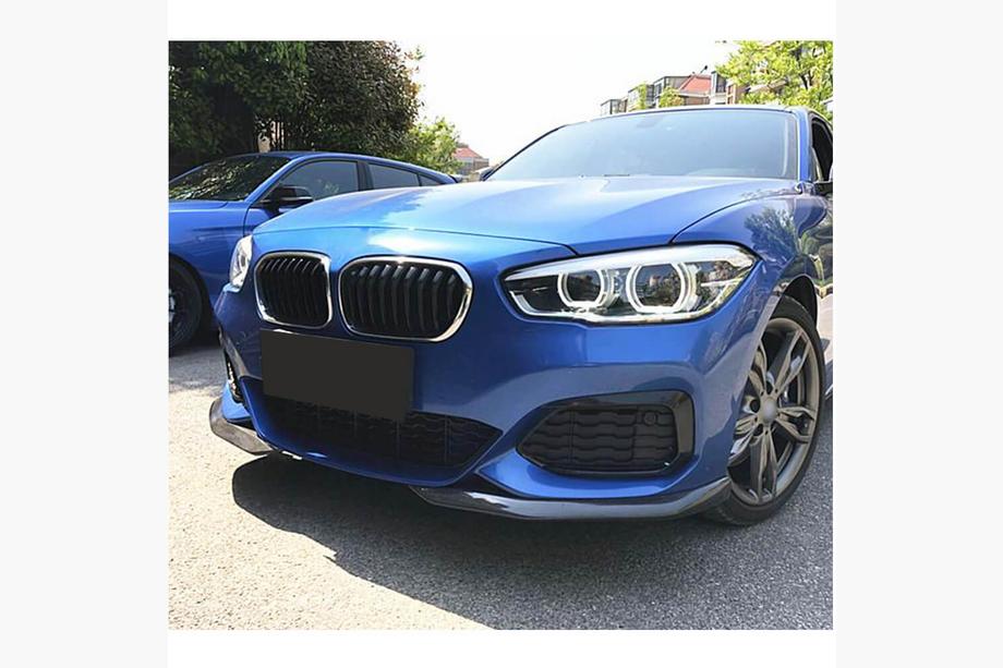 BMW 1 Series F20/F21 2011-2019 Front Bumper Flap Extensions (for M-Sport 2015-2019, Carbon) Photo 3
