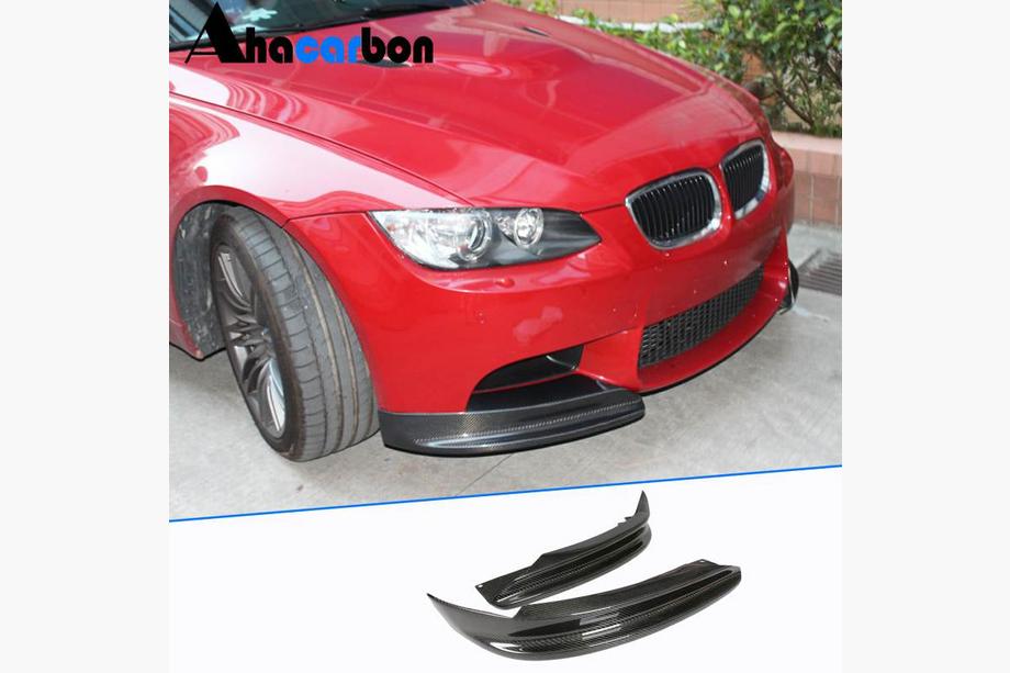 BMW 3 Series E90/E91 2005-2011 Front Bumper Flap Extensions (for E90 2008-2011 Base, Carbon) Image
