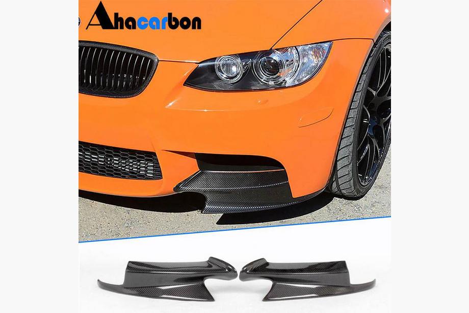 BMW 3 Series E92/E93 2006–2013 Front Bumper Flap Extensions Carbon (for M3, Carbon) Image