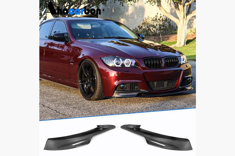 BMW 3 Series E90/E91 2005-2011 Front Bumper Flaps (for E90 2008-2011 M-Sport, Carbon) Image