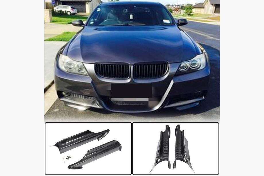 BMW 3 Series E90/E91 2005-2011 Front Bumper Flaps (for E90 2005-2008 M-Sport, Carbon) Image