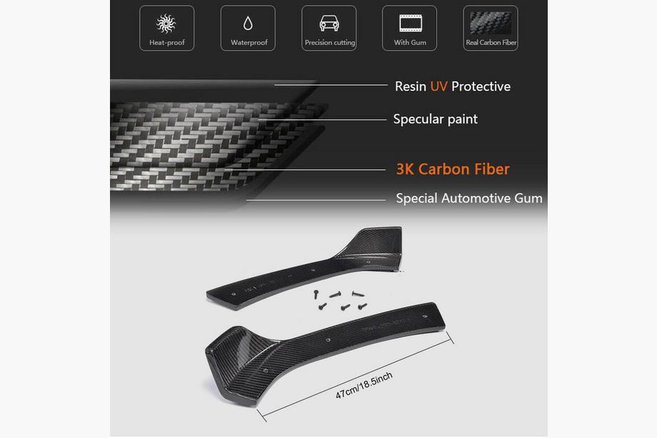 BMW 3 Series F30/F31 2012-2019 Front Bumper Flap Extensions (for F30 M-Sport, Carbon) Photo 6