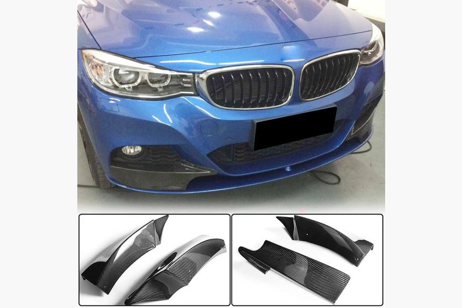 BMW 3 Series F34 2013–2020 Front Bumper Flap Extensions (for F34 M-Sport, Carbon) Image