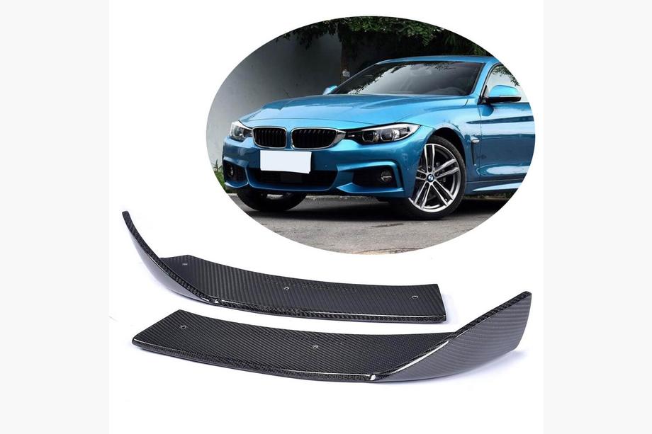 BMW 4 Series F32/F33/F36 2012-2020 Front Bumper Flap Extensions (for M-Sport, Carbon) Photo 1