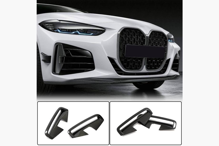 BMW 4 Series G22/23/26 2020- Front bumper lip (for G22/G23 M-Sport, Carbon) Photo 1