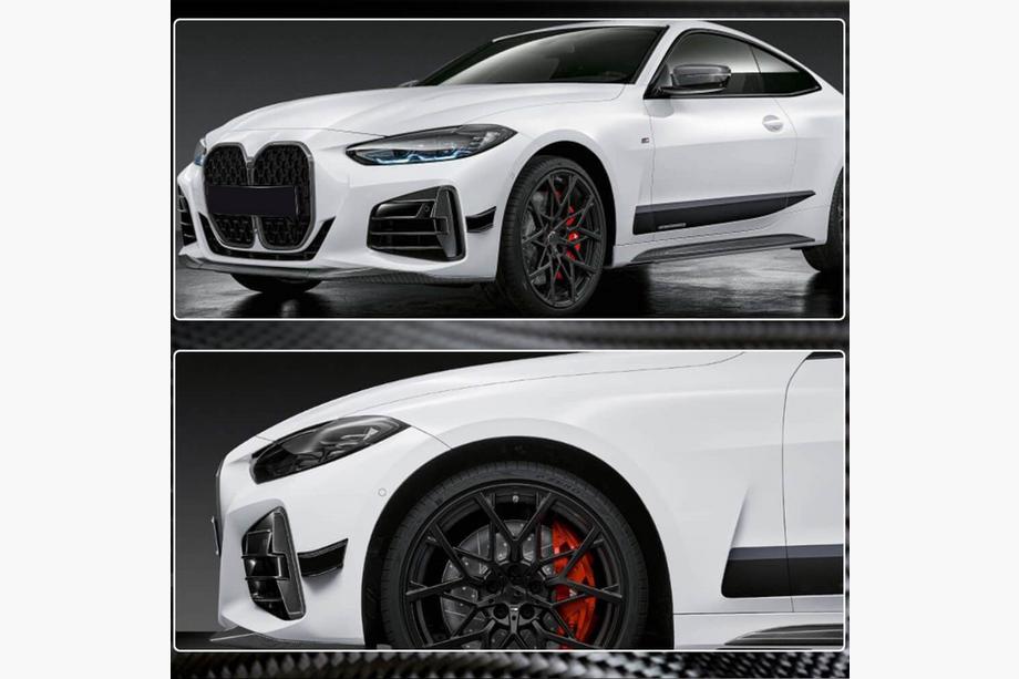 BMW 4 Series G22/23/26 2020- Front bumper lip (for G22/G23 M-Sport, Carbon) Photo 3