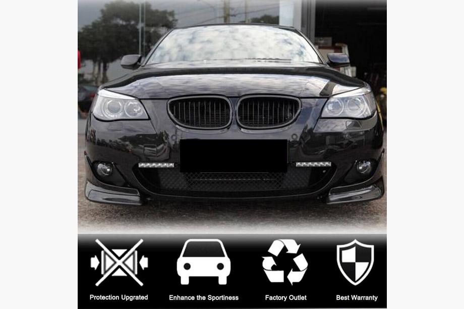 BMW 5 Series E60/E61 2003-2010 Front Bumper Flap Extensions (for M-Sport, Carbon) Photo 3